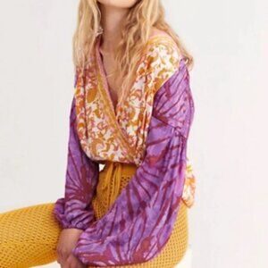 Free People | Cruisin' Together Wildberry Wrap Blouse